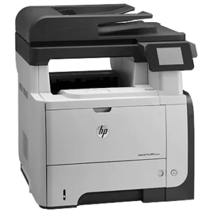 - Up to 40 ppm - First page out: as fast as 8 seconds from ready mode ( letter and A4 ) - Printing Resolution: Up to 1200 X 1200 dpi - w/ 3.5" intuitive touch screen panel w/ colour graphic display - Scanning: w/ flatbed and ADF - Automatic double sided printing - 5 to 15 users - w/ digital sending-send to email (file formats PDF, JPG, TIFF, MTIFF) - Processor: 800 MHz - Memory: Standard 1GB/Maximum 1GB - Monthly Duty Cycle: up to 75,000 pages, recommended montly pge volume - 2,000 to 6,000 pages -Paper Handling: 100-sheet mulitpurpose tray, 500 sheet input tray, 50 sheet ADF Output: 250 sheet output -Connectivity: Hi-Speed USB 2.0 port, built-in Ethernet/Fast Ethernet networking -w/ HP ePrint and wireless/direct printing - Uses CE255A/X consumables